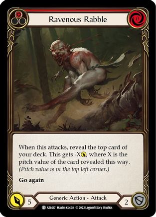 Ravenous Rabble (Red) (AZL017) - Blitz Deck: Outsiders - Azalea