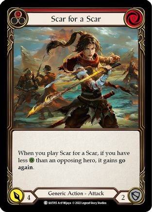 Scar for a Scar (Red) (KAT015) - Blitz Deck: Outsiders - Katsu