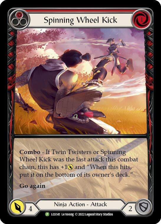 Spinning Wheel Kick (Red) Rainbow Foil Promo