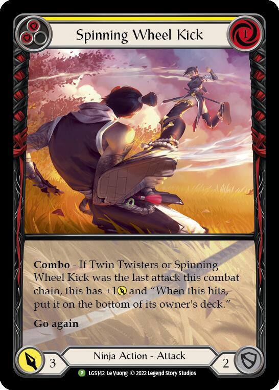 Spinning Wheel Kick (Yellow) Rainbow Foil Promo
