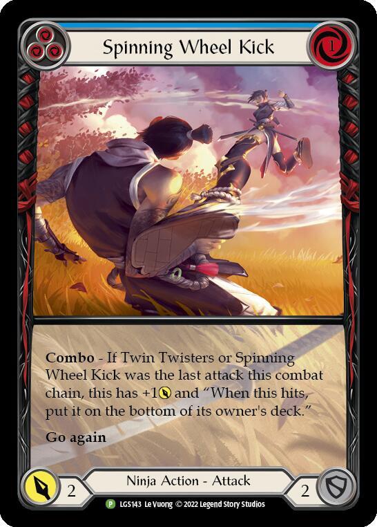 Spinning Wheel Kick (Blue) Rainbow Foil Promo