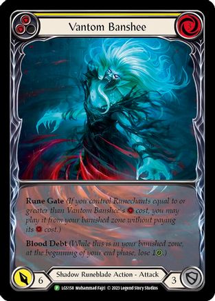 Vantom Banshee (Yellow) (Extended Art) - LGS158 (LGS158) - Flesh and Blood: Promo Cards Rainbow Foil