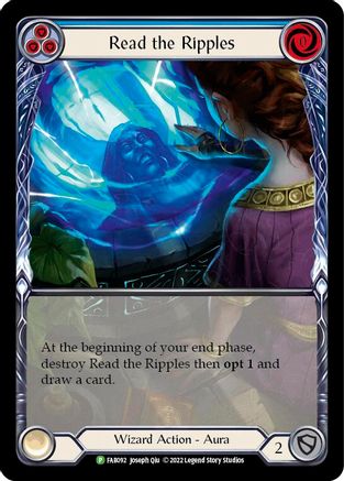 Read the Ripples (Blue) - FAB092 (FAB092) - Flesh and Blood: Promo Cards Rainbow Foil