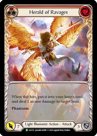 Herald of Ravages (Extended Art) (Red) - LGS153 (LGS153) - Flesh and Blood: Promo Cards Rainbow Foil