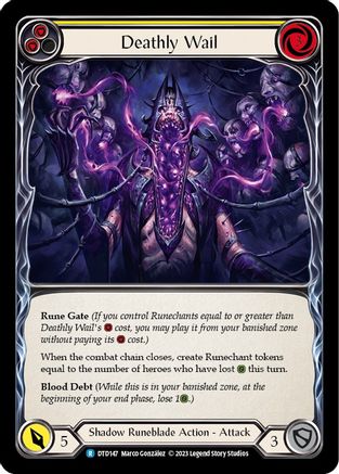 Deathly Wail (Yellow) (DTD147) - Dusk till Dawn Rainbow Foil