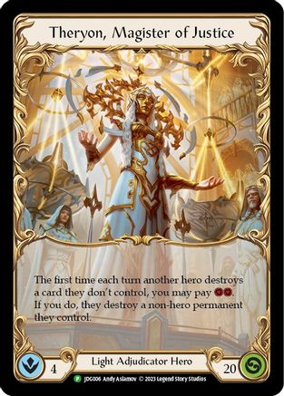 Theryon, Magister of Justice - JDG006 (JDG006) - Flesh and Blood: Promo Cards Cold Foil