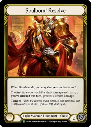 Soulbond Resolve (Golden) - FAB139 (FAB139) - Flesh and Blood: Promo Cards Cold Foil
