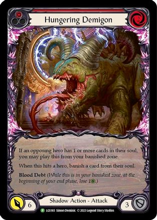 Hungering Demigon (Red) - LGS165 (LGS165) - Flesh and Blood: Promo Cards Rainbow Foil