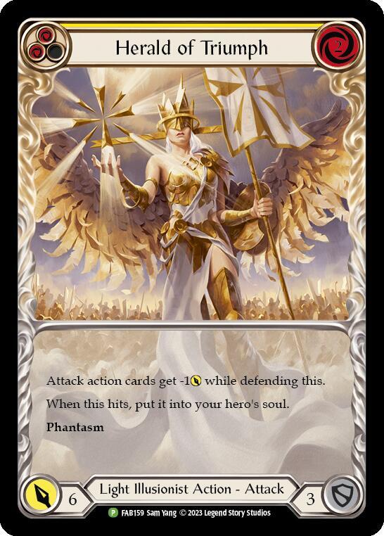 Herald of Triumph (Yellow) Rainbow Foil Promo