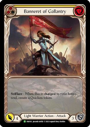 Banneret of Gallantry - FAB162 (FAB162) - Flesh and Blood: Promo Cards Rainbow Foil