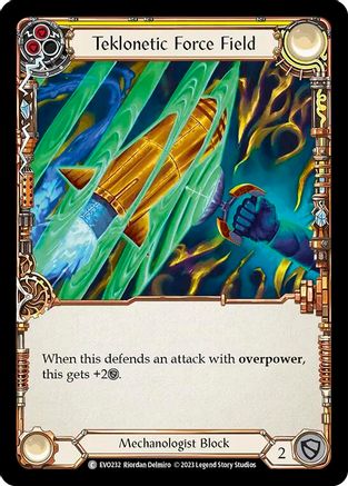 Teklonetic Force Field (Yellow) (EVO232) - Bright Lights Rainbow Foil