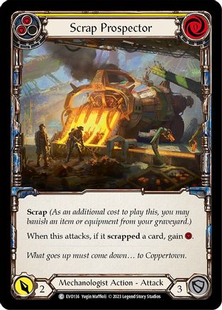 Scrap Prospector (Yellow) (EVO136) - Bright Lights Rainbow Foil
