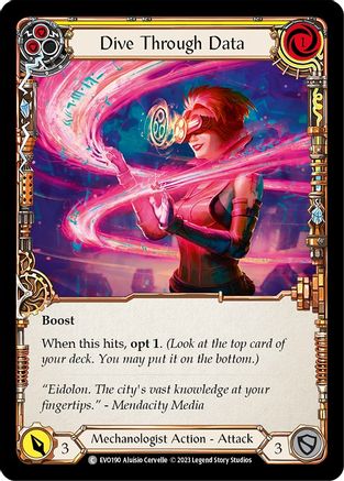 Dive Through Data (Yellow) (EVO190) - Bright Lights Rainbow Foil
