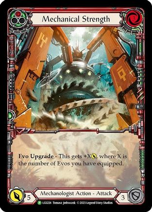 Mechanical Strength (Red) - LGS224 (LGS224) - Flesh and Blood: Promo Cards Rainbow Foil