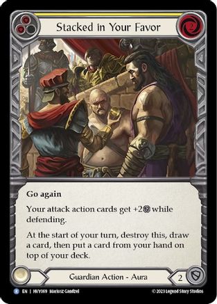Stacked in Your Favor (Yellow) (HVY069) - Heavy Hitters Rainbow Foil