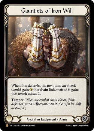 Gauntlets of Iron Will (HVY053) - Heavy Hitters Cold Foil