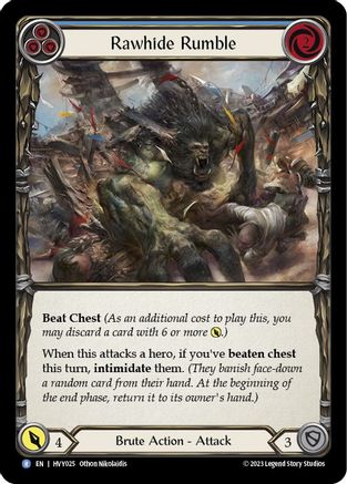 Rawhide Rumble (Blue) (HVY025) - Heavy Hitters Rainbow Foil