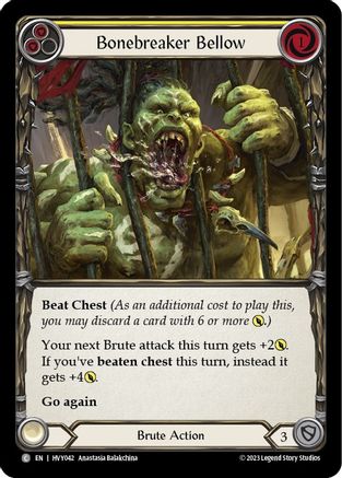 Bonebreaker Bellow (Yellow) (HVY042) - Heavy Hitters Rainbow Foil