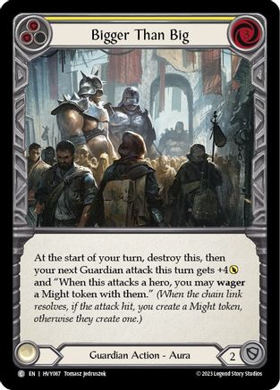 Bigger Than Big (Yellow) (HVY087) - Heavy Hitters Rainbow Foil