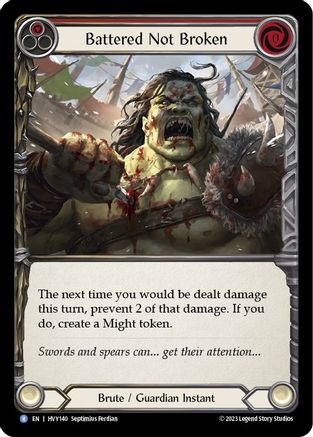Battered Not Broken (HVY140) - Heavy Hitters Rainbow Foil