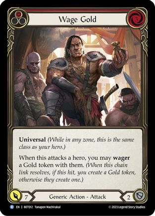 Wage Gold (Red) (BET012) - Blitz Deck: Heavy Hitters - Betsy