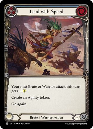 Lead with Speed (Blue) (KYO026) - Blitz Deck: Heavy Hitters - Kayo