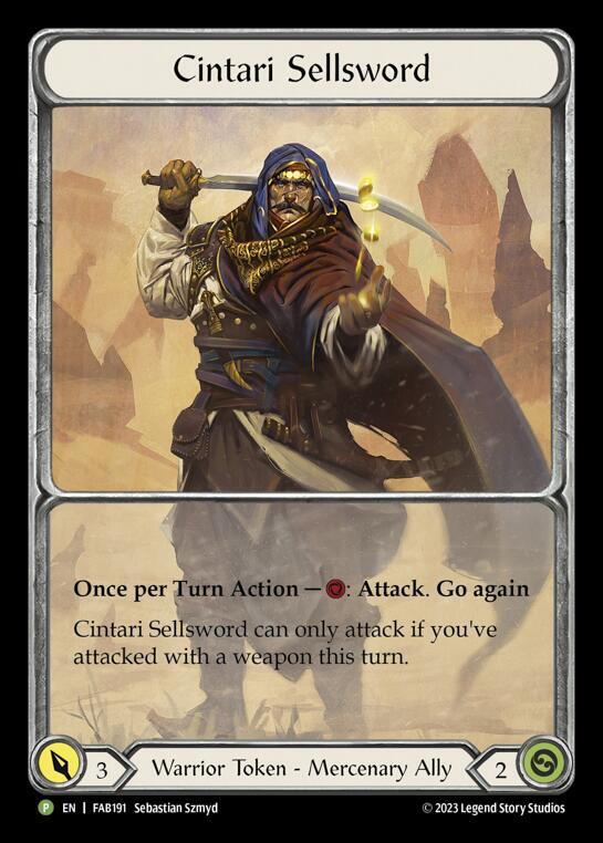 Cintari Sellsword Cold Foil Promo