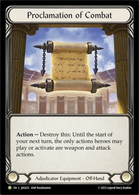Proclamation of Combat - JDG025 Cold Foil