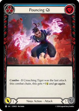 Pouncing Qi (Blue) (ZEN023) - Blitz Deck: Part the Mistveil - Zen