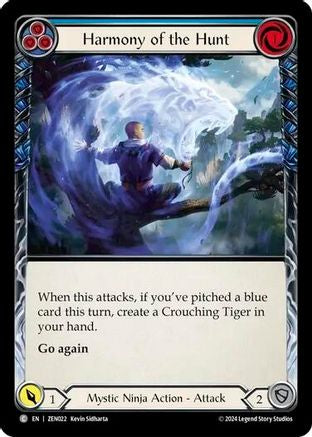 Harmony of the Hunt (Blue) (ZEN022) - Blitz Deck: Part the Mistveil - Zen