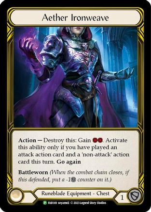 Aether Ironweave (Golden) - FAB149 (FAB149) - Flesh and Blood: Promo Cards Cold Foil