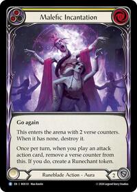 Malefic Incantation (Yellow) Rainbow Foil