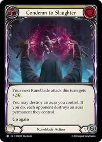 Condemn to Slaughter (Yellow) Rainbow Foil