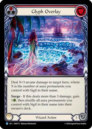 Glyph Overlay (Red) (ROS173) - Rosetta Rainbow Foil