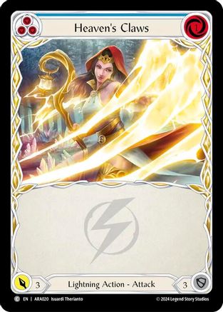 Heaven's Claws (Blue) (ARA020) - Blitz Deck: Rosetta - Aurora
