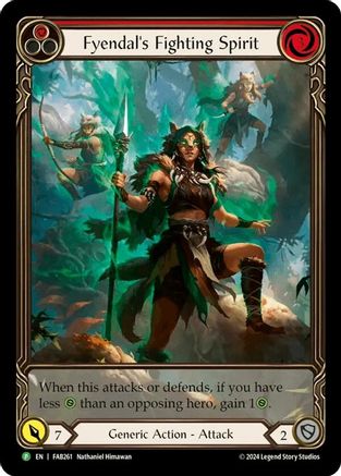 Fyendal's Fighting Spirit (Red) (Extended Art) - FAB261 (FAB261) - Flesh and Blood: Promo Cards Rainbow Foil
