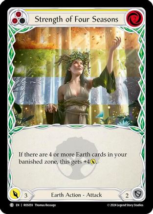Strength of Four Seasons (Yellow) (ROS059) - Rosetta Rainbow Foil