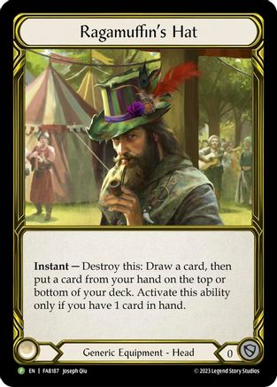 Ragamuffin's Hat (Golden) - FAB187 (FAB187) - Flesh and Blood: Promo Cards Cold Foil