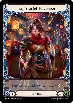 Ira, Scarlet Revenger - HER123 (HER123) - Flesh and Blood: Promo Cards Rainbow Foil