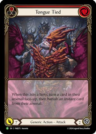 Tongue Tied (Extended Art) - FAB273 (FAB273) - Flesh and Blood: Promo Cards Rainbow Foil