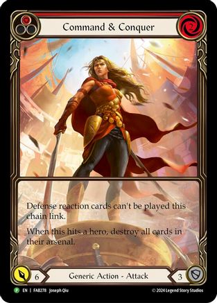 Command and Conquer (Extended Art) - FAB278 (FAB278) - Flesh and Blood: Promo Cards Rainbow Foil