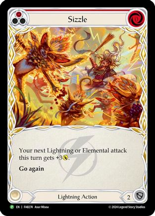 Sizzle (Red) - FAB274 (FAB274) - Flesh and Blood: Promo Cards Rainbow Foil