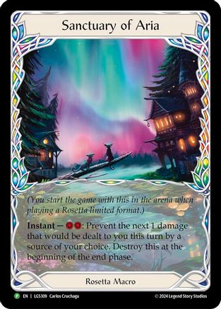 Sanctuary of Aria (Extended Art) - LGS309 (LGS309) - Flesh and Blood: Promo Cards Cold Foil
