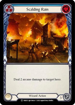 Scalding Rain (Blue) (1HK021) - Historic Pack 1 Blitz Deck: Kano