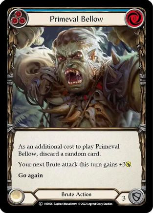 Primeval Bellow (Blue) (1HR026) - Historic Pack 1 Blitz Deck: Rhinar