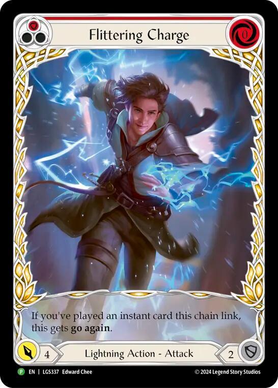 Flittering Charge (Red) Rainbow Foil Promo