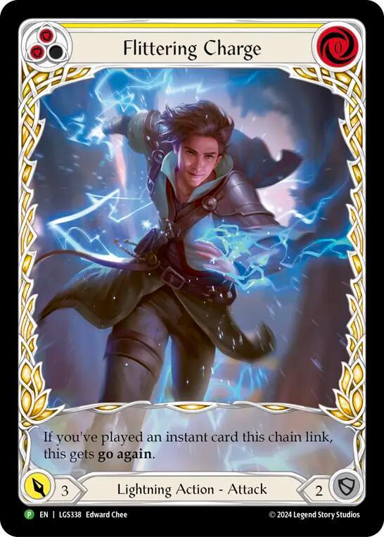Flittering Charge (Yellow) Rainbow Foil Promo