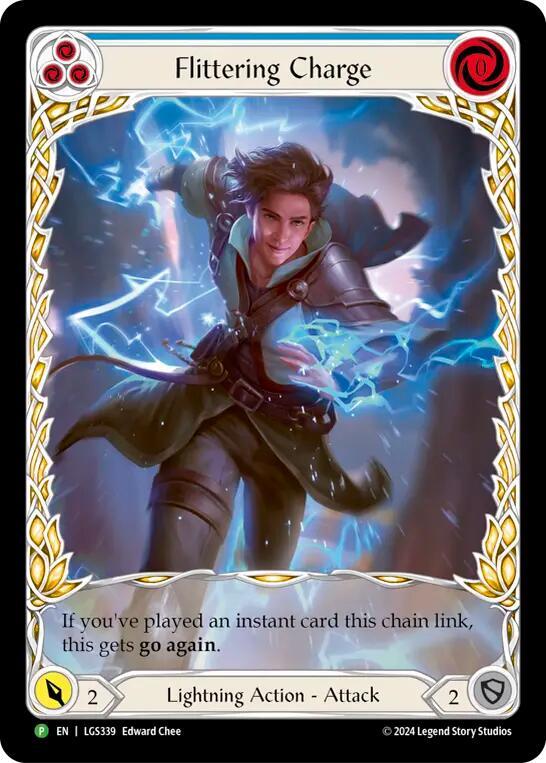 Flittering Charge (Blue) Rainbow Foil Promo