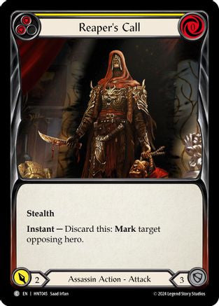 Reaper's Call (Yellow) (HNT045) Rainbow Foil