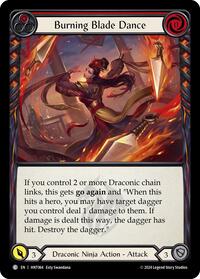 Burning Blade Dance (Red) Rainbow Foil